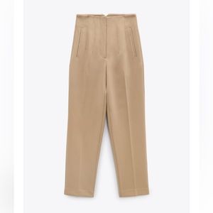 Zara High Waisted Pant - beige